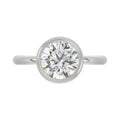 LADIES SOLITAIRE RING 3CT ROUND DIAMOND 14K WHITE GOLD (CENTER STONE ROUND DIAMOND 3CT )