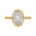 LADIES SOLITAIRE RING 3CT OVAL DIAMOND 14K YELLOW GOLD (CENTER STONE OVAL DIAMOND 3CT )