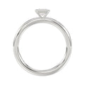 LADIES SOLITAIRE RING 1CT EMERALD DIAMOND 14K WHITE GOLD (CENTER STONE EMERALD DIAMOND 1CT )