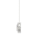 LADIES SOLITAIRE PENDANT 2CT OVAL DIAMOND 14K WHITE GOLD