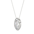 LADIES SOLITAIRE PENDANT 3CT MARQUISE DIAMOND 14K WHITE GOLD