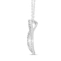 14K WHITE GOLD 1/3CT ROUND DIAMOND LADIES PENDANT WITH CHAIN