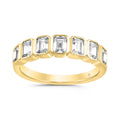 LADIES BAND 1 1/4CT EMERALD DIAMOND 14K YELLOW GOLD