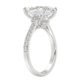 14K WHITE GOLD 3 1/2CT ROUND/PRINCESS DIAMOND LADIES BRIDAL SET (CENTER STONE PRINCESS DIAMOND 3.00CT)