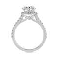 LADIES RING 2 1/2CT ROUND DIAMOND 14K WHITE GOLD (CENTER STONE ROUND DIAMOND 2CT )