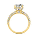 LADIES RING 3 3/4CT ROUND DIAMOND 14K YELLOW GOLD (CENTER STONE ROUND DIAMOND 3CT )