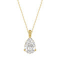 LADIES SOLITAIRE PENDANT 2 1/2CT PEAR DIAMOND 14K YELLOW GOLD 
