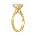 LADIES SOLITAIRE RING 2 1/2CT OVAL DIAMOND 14K YELLOW GOLD 