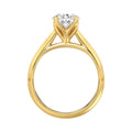 LADIES SOLITAIRE RING 2 1/2CT PEAR DIAMOND 14K YELLOW GOLD 