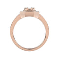 LADIES RING 3/4CT ROUND/BAGUETTE/PRINCESS TRAPEZOID RUBY DIAMOND 14K ROSE GOLD