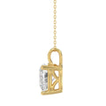 LADIES SOLITAIRE PENDANT 4.00CT HEART DIAMOND 14K YELLOW GOLD 