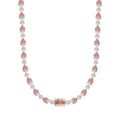 LADIES NECKLACE 15CT ROUND/PEAR/OVAL DIAMOND 14K WHITE/ROSE GOLD 
