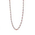 LADIES NECKLACE 15CT ROUND/PEAR/OVAL DIAMOND 14K WHITE/ROSE GOLD 