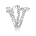 LADIES RING 2 1/2CT ROUND/PEAR DIAMOND 14K WHITE GOLD 