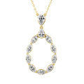 LADIES PENDANT WITH CHAIN  2 1/2CT MARQUISE/PEAR DIAMOND 14K YELLOW GOLD