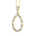 LADIES PENDANT WITH CHAIN  2 1/2CT MARQUISE/PEAR DIAMOND 14K YELLOW GOLD