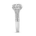 LADIES RING 2 1/2CT ROUND/BAGUETTE/OVAL DIAMOND  14K WHITE GOLD (CENTER STONE OVAL DIAMOND 3.00CT)
