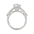 LADIES RING 2 1/2CT ROUND/PEAR/MARQUISE DIAMOND 14K WHITE GOLD (CENTER STONE ROUND DIAMOND 2.00CT)