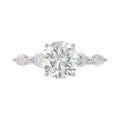 LADIES RING 2 1/2CT ROUND/PEAR/MARQUISE DIAMOND 14K WHITE GOLD (CENTER STONE ROUND DIAMOND 2.00CT)