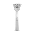 LADIES RING 2 3/4CT ROUND/PEAR/OVAL DIAMOND 14K WHITE GOLD (CENTER STONE OVAL DIAMOND 2.00CT)