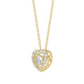 LADIES DANCING DIAMOND PENDANT WITH CHAIN 3/4CT ROUND DIAMOND 14K YELLOW GOLD (CENTER STONE ROUND DIAMOND 1/2CT)