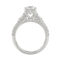Classic 14K White Gold Ladies Diamond Ring  4.00CT Round Oval & Baguette Diamonds with 3.00CT  Oval  Center stone (Color F-G -Clarity VS1/VS2)