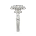 21K PLATINUM LADIES RING 3 1/4CT ROUND/OVAL/TRAPEZOID/BAGUETTE DIAMOND (CENTER STONE OVAL DIAMOND 2CT)