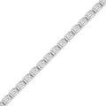 LADIES BRACELET 5.00CT EMERALD DIAMOND 14K WHITE GOLD 