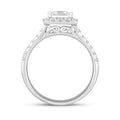 LADIES RING 3/4CT ROUND/PRINCESS DIAMOND 14K WHITE GOLD (CENTER STONE PRINCESS DIAMOND 1/2CT)