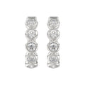 14K WHITE GOLD 1.00CT ROUND DIAMOND LADIES EARRINGS
