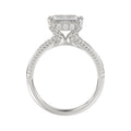 14K WHITE GOLD 2 1/4CT ROUND/EMERALD DIAMOND LADIES RING (CENTER STONE EMERALD DIAMOND 2.00CT)