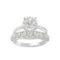LADIES BRIDAL SET 4 1/10CT ROUND DIAMOND 14K WHITE GOLD (CENTER STONE ROUND DIAMOND 2 1/2CT)