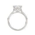 LADIES BRIDAL SET 3 1/2CT ROUND/EMERALD DIAMOND 14K WHITE GOLD (CENTER STONE EMERALD DIAMOND 2.00CT)