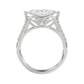14K WHITE GOLD 3 1/2CT ROUND/MARQUISE DIAMOND LADIES BRIDAL SET (CENTER STONE MARQUISE DIAMOND 2.00CT)