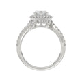 14K WHITE GOLD 2 3/4CT ROUND/MARQUISE DIAMOND LADIES RING (CENTER STONE MARQUISE DIAMOND 2CT)