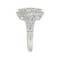 14K WHITE GOLD 2 3/4CT ROUND/MARQUISE DIAMOND LADIES RING (CENTER STONE MARQUISE DIAMOND 2CT)