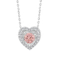 ETERNAL BLUSH COLLECTION 14K WHITE GOLD 1.00CT ROUND DIAMOND LADIES PENDANT (ROUND PINK)