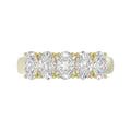 14K YELLOW GOLD 2.00CT OVAL DIAMOND LADIES BAND