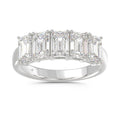 14K WHITE GOLD 2.00CT EMERALD DIAMOND LADIES BAND