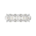 14K WHITE GOLD 2.00CT EMERALD DIAMOND LADIES BAND