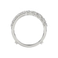 14K WHITE GOLD 1.00CT ROUND DIAMOND LADIES WRAP RING