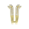 14K YELLOW GOLD 1 1/4CT ROUND DIAMOND LADIES WRAP RING