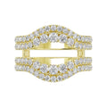 14K YELLOW GOLD 1 1/4CT ROUND DIAMOND LADIES WRAP RING