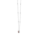14K WHITE GOLD 2.00CT ROUND/PEAR DIAMOND LADIES NECKLACE (RUBY DIAMOND 2 STONE)