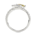 14K WHITE GOLD 1 3/4CT ROUND/PEAR/YELLOW PEAR DIAMOND LADIES RING (CENTER STONE PEAR DIAMOND 1CT)