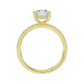 14K YELLOW GOLD 2 1/4CT ROUND/RADIANT DIAMOND LADIES RING (CENTER STONE RADIANT DIAMOND 2CT)