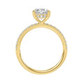 14K YELLOW GOLD 2 1/5CT ROUND/OVAL DIAMOND LADIES RING (CENTER STONE OVAL DIAMOND 2CT)