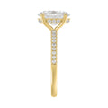 14K YELLOW GOLD 2 1/5CT ROUND/OVAL DIAMOND LADIES RING (CENTER STONE OVAL DIAMOND 2CT)