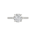 14K WHITE GOLD 2 1/4CT ROUND DIAMOND LADIES RING (CENTER STONE ROUND DIAMOND 2CT)