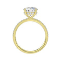 14K YELLOW GOLD 2 1/4CT ROUND DIAMOND LADIES RING (CENTER STONE ROUND DIAMOND 2CT)